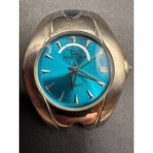 Vintage Freestyle 330 FT Model 782 Ladies Watch Turquoise Blue Dial Silver Tone